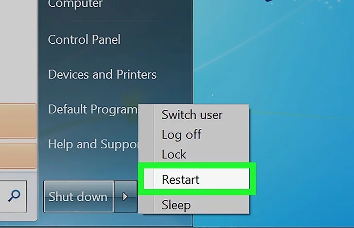 Restart your computer