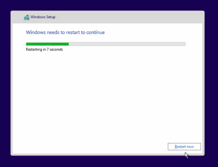 Windows 10 Installation steps