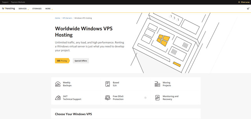Ishosting as the second best Windows VPS provider