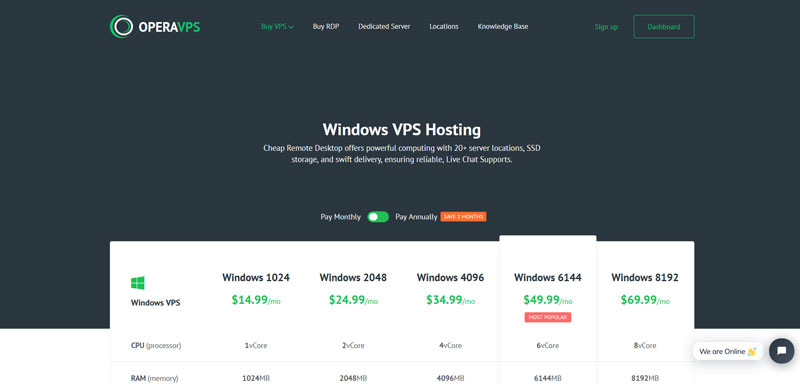 OperaVPS as best windows VPS provider