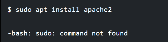 How sudo command not found occure