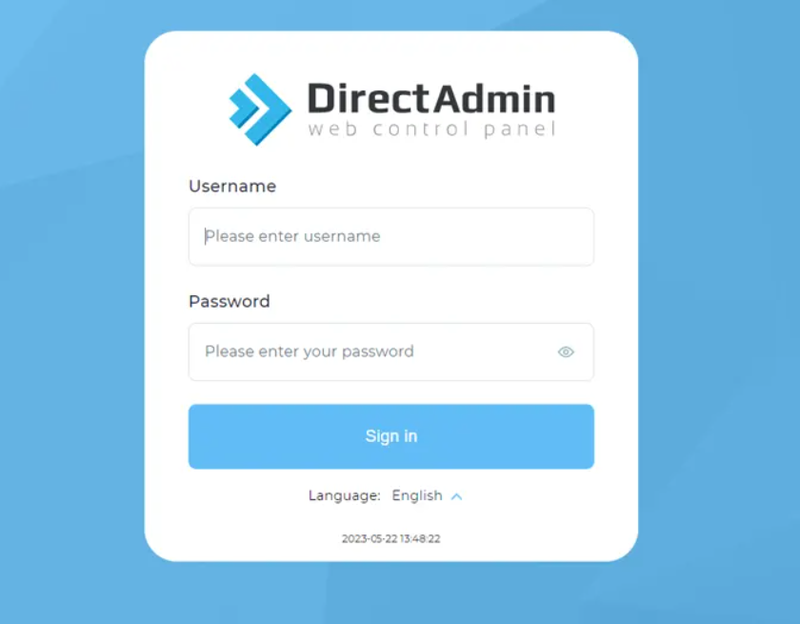 How to DirectAdminAccess Web Interface