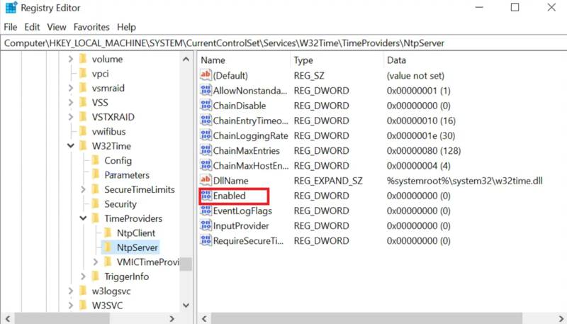 NtpServer Path