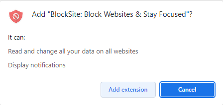 Blocking websites in Chrome