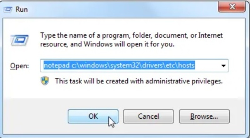 Edit Hosts File on Windows 7