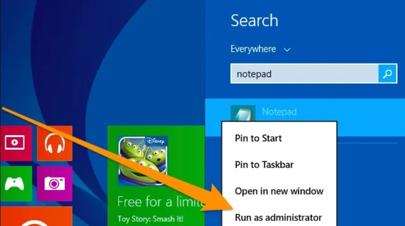 Edit Hosts File on Windows 8