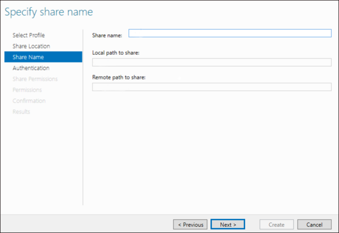how to Create NFS Share in windows server
