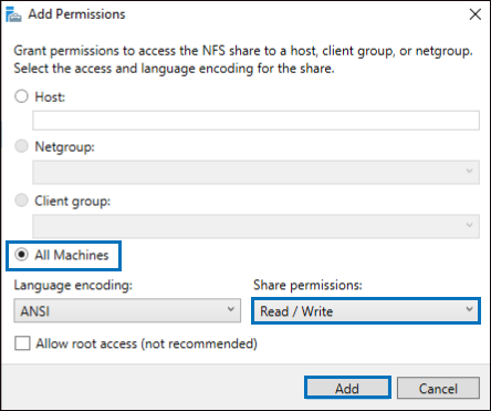 Install NFS Server & Create NFS Share in Windows Server