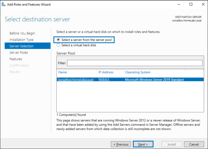 How to install NFS server in Windows server