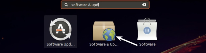 Ubuntu Software & Updates tool