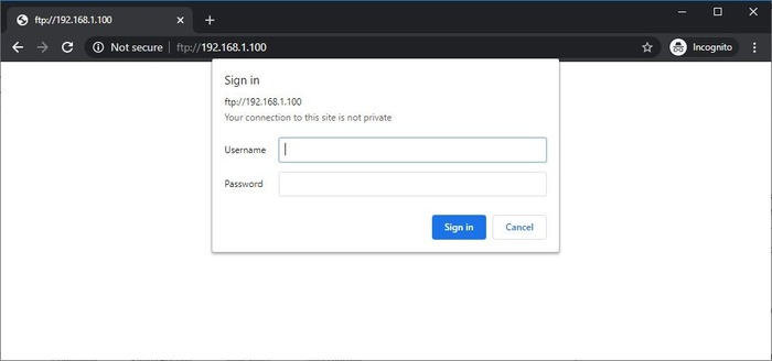 Connect to an FTP Server on Windows