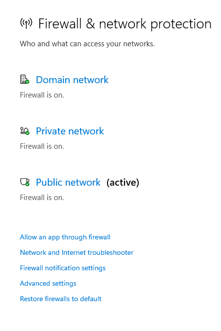 how to Disable Firewall in windows10 via Windows Security