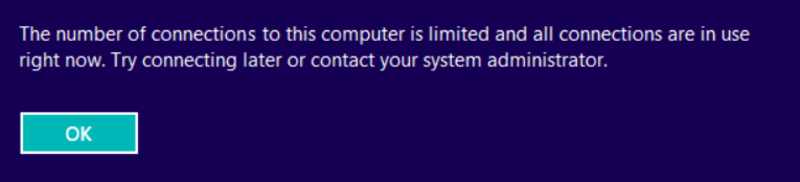 The-Number-of-Connections to This Computer is Limited Error