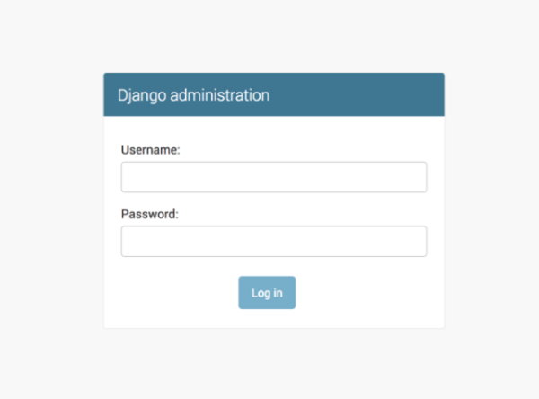 Django admin interface 