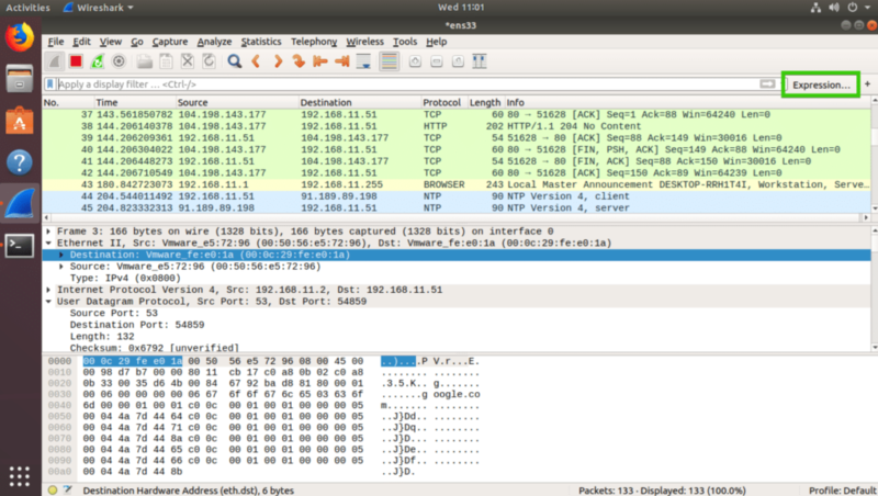 Filtering Packets Using Wireshark