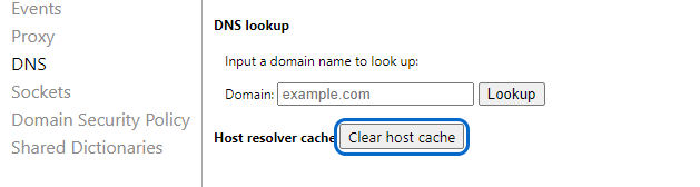 Clearing the Google Chrome browser cache: