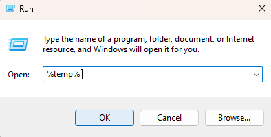 Manually remove temporary files in Windows