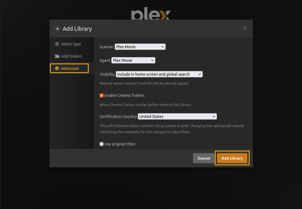 how to Configure Plex Media Server in ubuntu