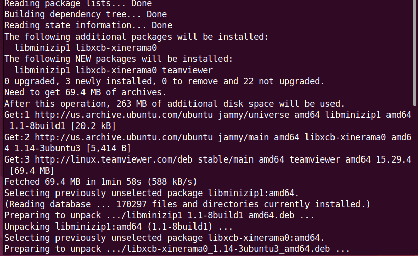 TeamViewer installation on Ubuntu