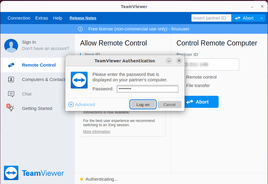 How to access remote device using TeamViewer
