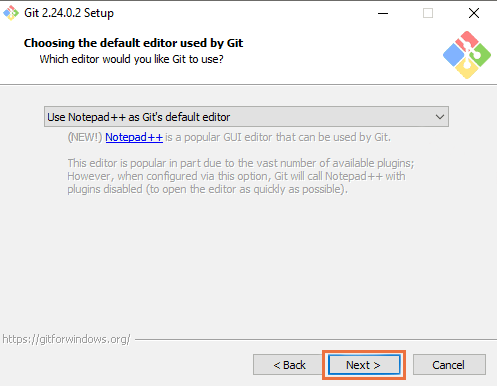 Choosing the Default Editor for Git