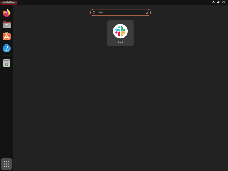Launch Slack on Ubuntu via GUI