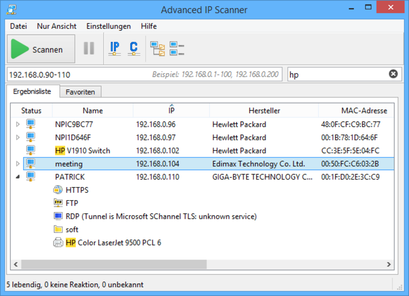 Advanced IP Scanner Dashboard