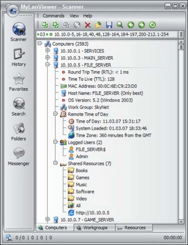 MyLanViewer IP Scanner tool
