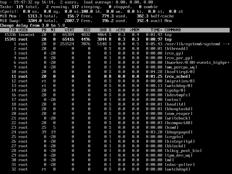 Set top Refresh Time