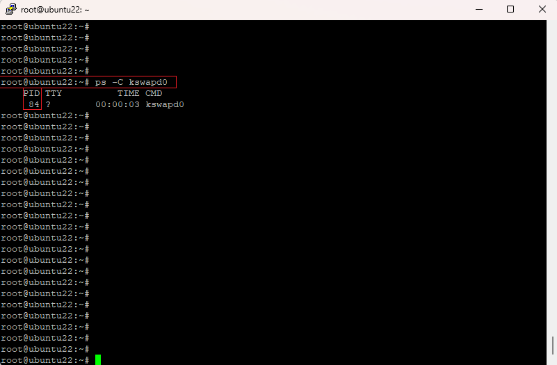 Using the command name to search for the PID