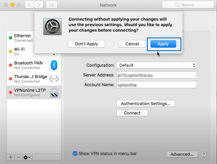 macOS VPN client setup