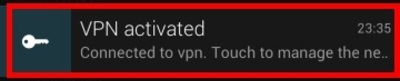 Start the VPN connection on Android