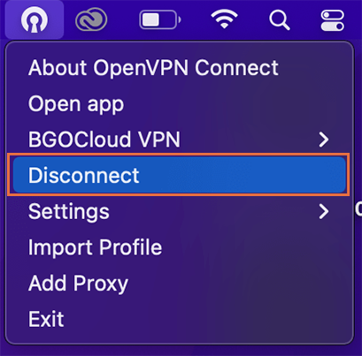 disconnect OpenVPN on macOS