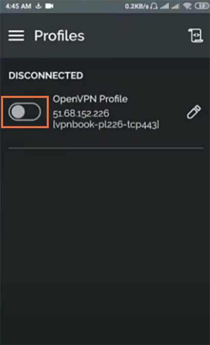 Connect to OpenVPN on Android Device