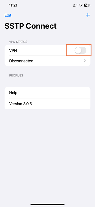 Connect to SSTP VPN on iOS device