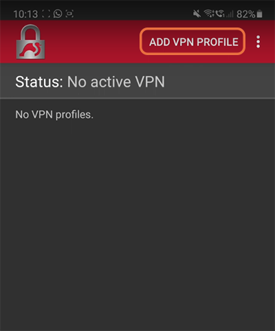 Add VPN profile to Android device