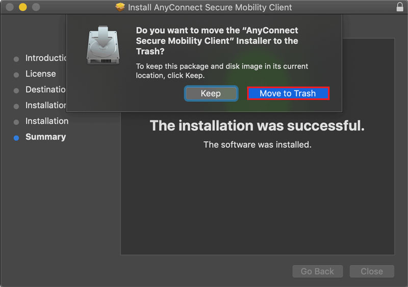 Unmounting the installer