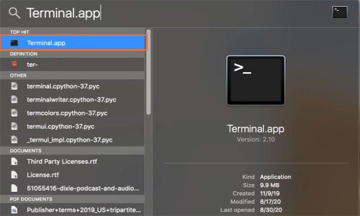 Open Terminal in macOS to connect to remote server over SSH