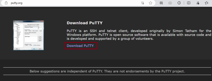 Download and Install PuTTY