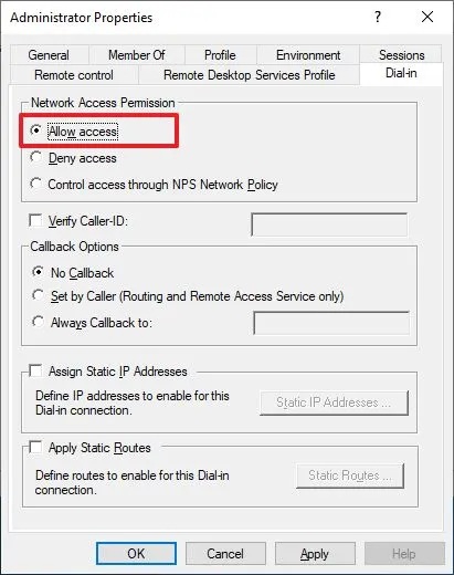How to allow users access on Windows Server