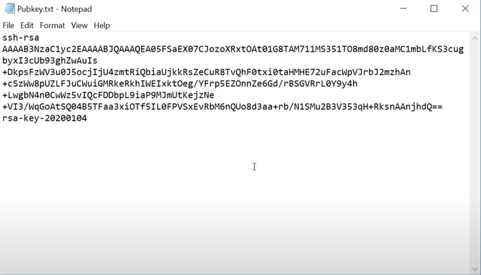 Save Pub Key Notepad File