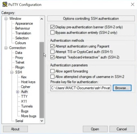 Use Private Key to Make an SSH Connection