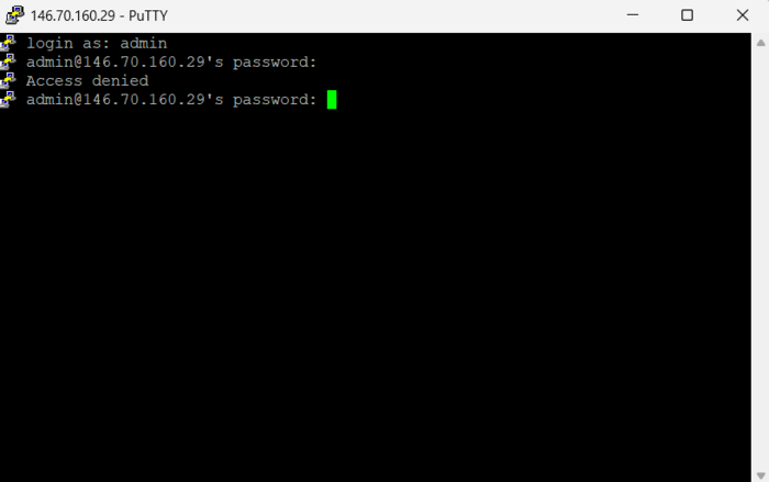 connect to the Mikrotik router on SSH