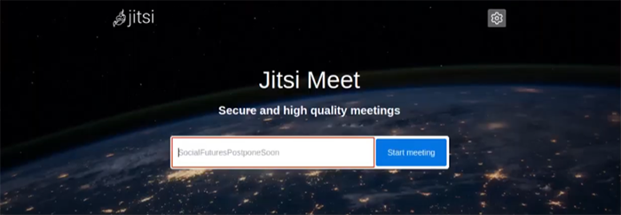 when access to your Jisti portal, start the online meeting by selecting the " Start Meeting " button.