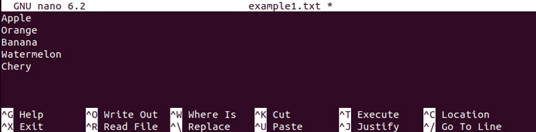 generating first example text file