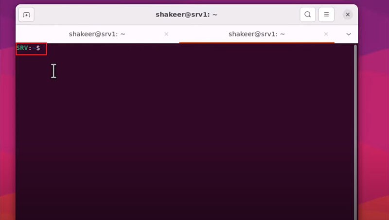 checking the new shell prompt in ubuntu vps