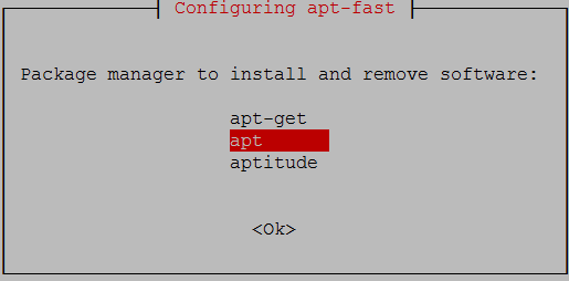 apt-fast installation process