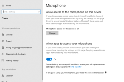 Configure Microphone Privacy Settings