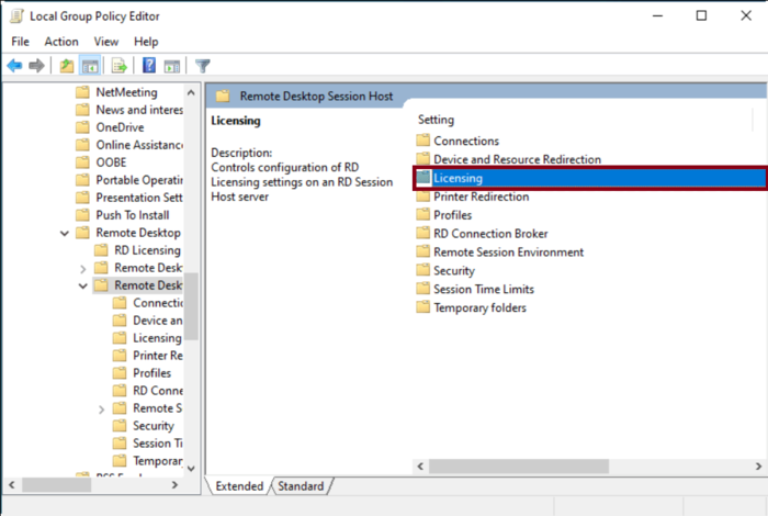 Configure Licensing Settings