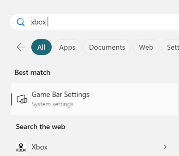 Launch the Xbox Game Bar